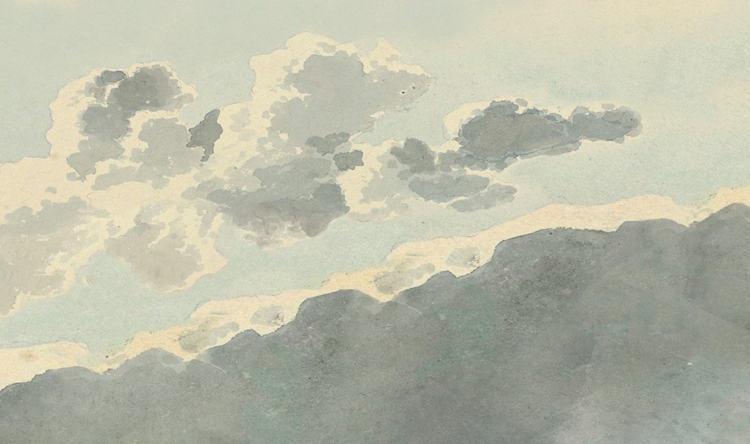 Acuarela de nubes sobre la cordillera